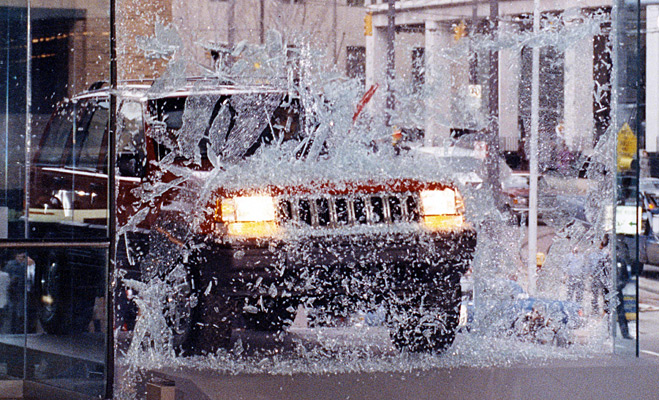 1992 Detroit Auto Show Jeep Through Glass