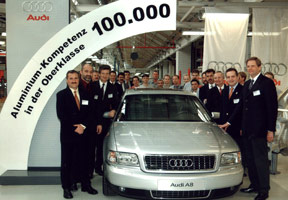 Stutysiczne Audi A8 opucio lini produkcyjn 1