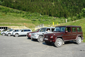 SUV-y Mercedesa w austriackim Kitzbuchel 1