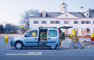 Rodzina Simpsonw w Renault Kangoo! 1