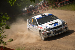 Lancer Evolution IX najszybszy w Rajdzie Polski 1