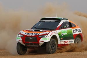 Dakar 2009 z czterema Mitsubishi Racing Lancer 2