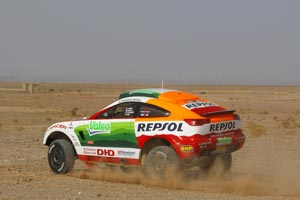 Dakar 2009 z czterema Mitsubishi Racing Lancer 4