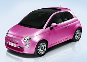 Fiat 500 na 50-te urodziny lalki Barbie 1