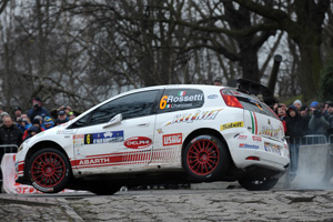 Abarth Grande Punto na podium 47. Rajdu Barbrka 1