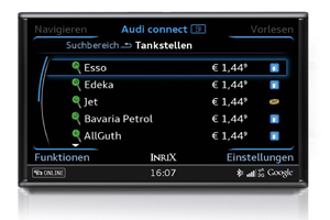 Audi connect wyszuka najtasz stacj benzynow 1