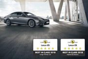 Nowy Lexus ES otrzyma dwie nagrody Best In Class przyznane przez Euro NCAP