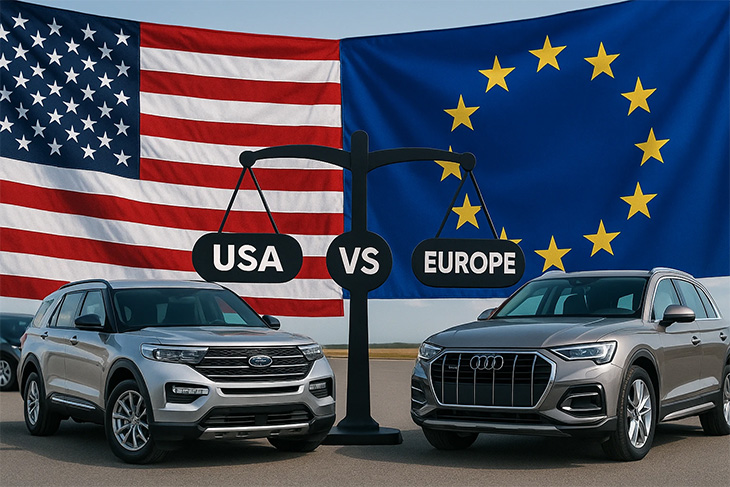 Porównanie samochodów z USA i Europy