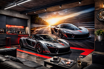 Top 7 pomys��w na wn�trze dla fana motoryzacji - od gara�u po biuro